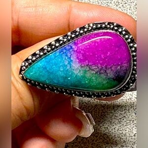 Rainbow Solar Quartz Ring
